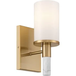 Possini Euro Design Possini Euro Lucius 11" High Soft Gold And White Marble Wall Sconce -Interior furniture GUEST 2268b65c 4e0c 4d6b 9686 d05979b4b409
