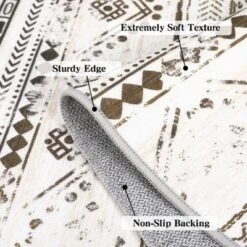 Washable Area Rug For Living Room, Non-Slip Farmhouse Carpet, Soft Large Indoor Rug For Bedroom, Dining Table, And Home Office Decor, Brown -Interior furniture GUEST 238fb4c5 acd7 480d b843 4fc5ef01989b