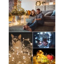 Itopfox Color Changing Fairy String Lights With Remote And Timer, 100 LED USB Silver Wire Starry Fairy Light For Bedroom Party Indoor Decoration -Interior furniture GUEST 23b5ada0 f9a1 4667 b2d7 13d8e2b94ac6