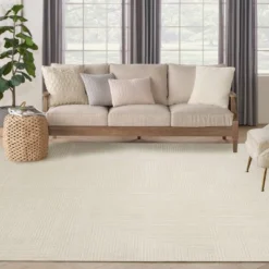 Nourison Sustainable Trends Modern Farmhouse Woven Area Rug Ivory -Interior furniture GUEST 242708c0 63ec 46b5 9f07 f4b0823973e0