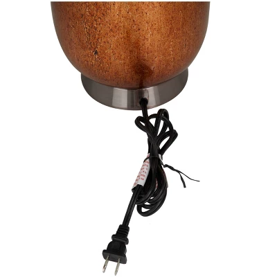 Glass Gourd Style Base Table Lamp With Tapered Shade Copper - Olivia & May 4 Glass Gourd Style Base Table Lamp With Tapered Shade Copper - Olivia & May - Image 2