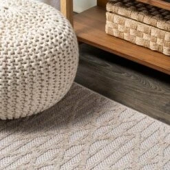 Ararat High-Low Pile Moroccan Diamond Modern Indoor/Outdoor Area Rug - JONATHAN Y -Interior furniture GUEST 253b13d9 5662 410d 87be 5f264f7f9c28