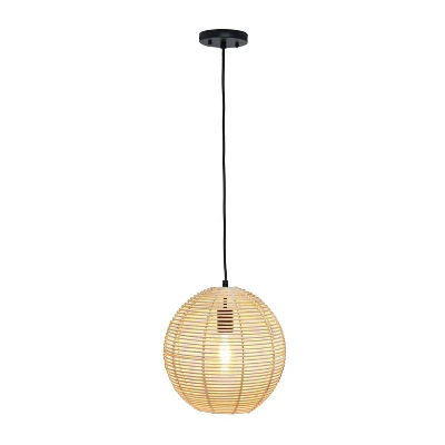 Ball Shaped Rattan Pendant Light Beige - Lalia Home 3 Ball Shaped Rattan Pendant Light Beige - Lalia Home