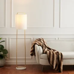 Giulia 63" Floor Lamp - FLL7006 - Gold/White Marble - Safavieh -Interior furniture GUEST 274ce399 3010 4394 b960 e81e9533c17a