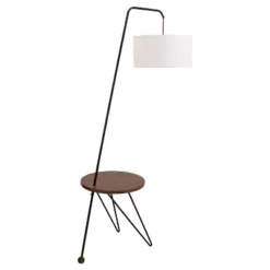 70" Stork Floor Lamp White/Walnut - LumiSource -Interior furniture GUEST 27b9dbab dffd 4dc5 b859 50d13884d524