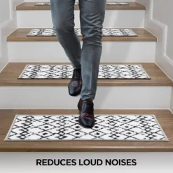 World Rug Gallery Modern Boho Design Non-Slip Stair Treads -Interior furniture GUEST 27d3ac8f 4f24 46ff 8af3 bf4887e9a55a