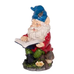 14" Polyresin Gnome Reading Book Statue - Alpine Corporation -Interior furniture GUEST 28308410 bcab 48a0 8c7e dd2f26798b79