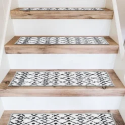 World Rug Gallery Modern Boho Design Non-Slip Stair Treads -Interior furniture GUEST 2a14e641 926e 4497 8155 9b7348544d9e