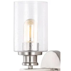JONATHAN Y Jules Edison Cylinder 2-Light Iron/Seeded Glass Farmhouse Contemporary LED Wall Sconce -Interior furniture GUEST 2b2670cf ddc3 4c9d a229 76a8baedb89c