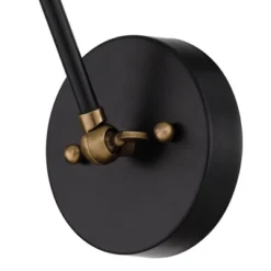 360 Lighting Wray Modern Industrial Wall Lamp Black Brass Hardwire 6" Light Fixture Adjustable Cone Shade For Bedroom Bathroom Reading Living Room -Interior furniture GUEST 2b5262cc e57a 45b3 853e 5b8b8a5a98c5
