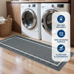 Geometric Living Room Rugs, Washable Bordered Print Soft Bedroom Carpet -Interior furniture GUEST 2be7095d 5834 45a8 9bb7 e6a17cf1df65