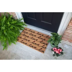 1'4" X 2'4" Love Letter Indoor/Outdoor Coir Doormat Red/Black - Entryways -Interior furniture GUEST 2c0b2d83 f682 48c3 b235 8a47a645616a