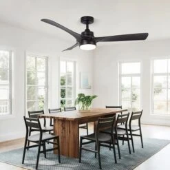 IHOMEADORE 52" Black Modern LED Ceiling Fan With Remote And Light -Interior furniture GUEST 2c156694 88a4 4019 98d7 bb20d10617e5