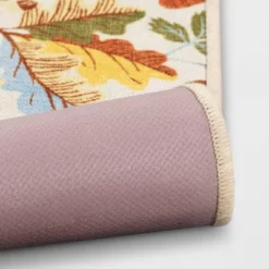 2'x3' Washable Leaf Harvest Scatter Woven Accent Rug Cream/Orange/Green - Room Essentials™ -Interior furniture GUEST 2c37c49b f83f 429e b4f7 240a2c37caff