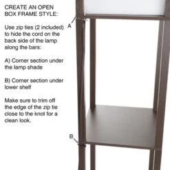 Hastings Home Floor Lamp – Etagere Style Standing Light With 3 Tiers Of Storage Shelving, Brown -Interior furniture GUEST 2cb8f433 3fa0 4ace 8070 1f4897c111fc