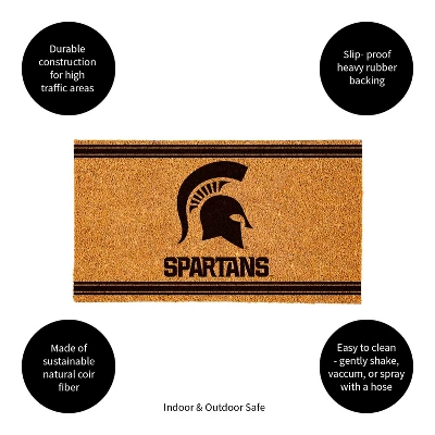 Evergreen Michigan State University Logo Turf Mat, Brown- 28 X 16 Inches Indoor Outdoor Doormat 5 Evergreen Michigan State University Logo Turf Mat, Brown- 28 X 16 Inches Indoor Outdoor Doormat - Image 3