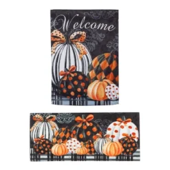 Evergreen Elegant Pattern Pumpkins Set Of 2 Garden Flag And Sassafras Doormat Bundle Set 9 Evergreen Elegant Pattern Pumpkins Set Of 2 Garden Flag And Sassafras Doormat Bundle Set -Interior furniture GUEST 2d685714 1ab3 4a59 9104 6488de582731