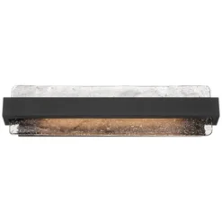 Possini Euro Design Cascadia 23 3/4" High Modern Bathroom Vanity Wall Lamp Light Fixture Mount Over The Sink Mirror LED Black Piastra Glass Shade -Interior furniture GUEST 2e361bd1 4205 46f8 8838 cb1748c1d230