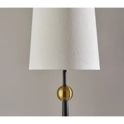 Francis Table Lamp Black - Adesso: Mid-Century Modern Design, Off-White Shade, 29" Height -Interior furniture GUEST 2e6913ce 9647 4e5c 88d1 3420de81672b