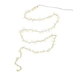 Kurt Adler 300-Light Cluster Garland With Classic White LED Twinkle Lights