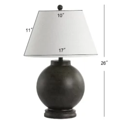 26" Sophie Resin Table Lamp (Includes LED Light Bulb) Gray - JONATHAN Y -Interior furniture GUEST 2f58a585 9917 4692 8ea4 db3690814d90