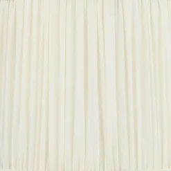 Springcrest Cascade 13" Top X 14" Bottom X 11" High X 11" Slant Lamp Shade Replacement Medium White Drum Round Modern Silk Pleated Washer Harp Finial