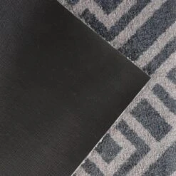 2'x3' ColorStar Deco Grid Door Mat Charcoal - Bungalow Flooring -Interior furniture GUEST 3099246d f467 4ce6 9cb6 95fafe17a4ad