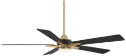 52" Casa Vieja Modern Indoor Outdoor Ceiling Fan With Dimmable LED Light Remote Control Soft Brass Black Damp Rated For Patio Exterior House Porch -Interior furniture GUEST 3597a31f c40c 44f0 88f9 12b02635a585