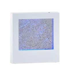 9" LED Glitter Light Box Silver - Adesso: Modern Novelty Lamp, ETL Listed, Rechargeable With USB & Battery Power -Interior furniture GUEST 36735389 a487 47b7 8802 1cbe7a521c96