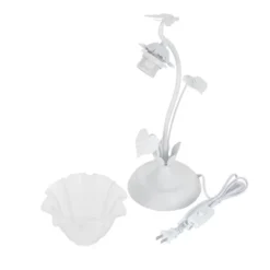 YIYIBYUS Flower Shape Table Lamp With White Acrylic Lampshade, Modern Bedside Lamp -Interior furniture GUEST 36b62b24 efe9 4eee 9ed9 03d9252e624c