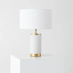 Brightech Arden Mid-Century (Includes LED Light Bulb) USB Charging Table Lamp White Marble -Interior furniture GUEST 37e6054d 4fef 4000 bbb2 3e1ec5a361c9