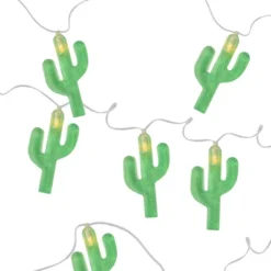 Northlight LED Cactus Indoor Outdoor Patio String Light Set - 4.5' Clear Wire - 10ct -Interior furniture GUEST 3811a230 3960 4a77 858e d9f3a5bffdc6