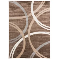 World Rug Gallery Contemporary Abstract Circles Design Area Rug -Interior furniture GUEST 38cfba96 4275 4485 ad96 3e64090a5544