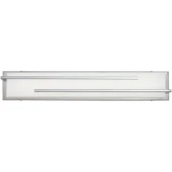 Possini Euro Design Jada Modern Wall Light Chrome Hardwire 26 1/4" Light Bar LED Fixture White Glass For Bedroom Bathroom Vanity Reading Living Room -Interior furniture GUEST 3a689e81 ce8e 4e99 9609 8a1b954a2d7b
