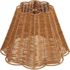 Springcrest 8" Top X 16" Bottom X 11" High X 11" Slant Lamp Shade Replacement Medium Brown Empire Rustic Natural Dark Rattan Spider Harp Finial -Interior furniture GUEST 3ab66f76 d2bd 453b 8238 e7ed7db5c0e0