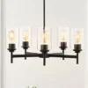 24" LED 5-Light Orpheus Industrial Iron Cylinder Chandelier Oil Rubbed Bronze/Clear - JONATHAN Y -Interior furniture GUEST 3b223dd7 e00e 4bbd 86b0 816127caf492