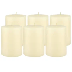 6pk Unscented Flat Top Smooth Pillar Candles Ivory - Stonebriar Collection -Interior furniture GUEST 3b2da251 5242 4b94 ab7e 9333cc0000e7