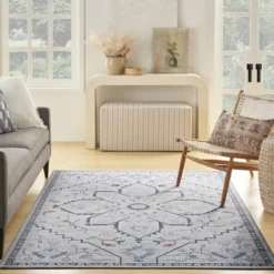 Nicole Curtis Machine Washable Series 1 Farmhouse Medallion Indoor Rug -Interior furniture GUEST 3b42dcc3 e006 4a53 80bd c628316ab55c