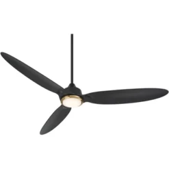 Casa Vieja 60" Revere Mid Century Modern Indoor Outdoor Ceiling Fan 3 Blade Customize LED Remote Control Matte Black Finish Bedroom Patio Damp Rated -Interior furniture GUEST 3c8fbea7 f6b5 456a 884f b3fa084b9894