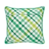 C&F Home St. Patrick's Day "Lucky" Clover Plaid Accent Throw Pillow, 16" X 16" -Interior furniture GUEST 3d8879cd 4bb3 45f6 a2a4 6b20910a1869