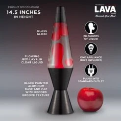 LAVA 14.5" Scarlet Soundwave Novelty Table Lamp -Interior furniture GUEST 3eeed133 3711 4439 81b3 76a2dc7a6e41