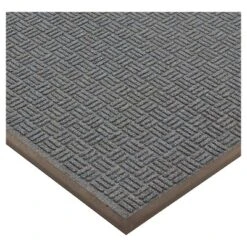 2'x3' Solid Doormat Blue/Black - HomeTrax -Interior furniture GUEST 3f0a168b eb5b 46b2 96e2 601df38fae5b