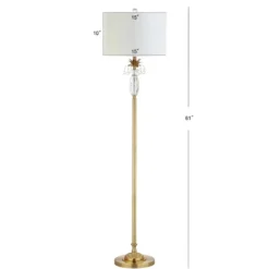 61" Crystal/Metal Adalyn Floor Lamp (Includes LED Light Bulb) Gold - JONATHAN Y -Interior furniture GUEST 4385ec41 bbf7 4a2d ad66 f6fcb591bf46