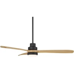Casa Vieja 52" Delta Modern Indoor Outdoor Ceiling Fan 3 Blade CCT LED Light Remote Control Matte Black Finish Wood Blades Bedroom Patio DC Motor -Interior furniture GUEST 4387d4ca f761 402e b03e 0841e7c601c7