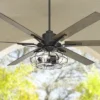 60" Casa Vieja Industrial Indoor Ceiling Fan With LED 3-Light Remote Control Matte Black Brown Blades For Bedroom Living Room Home -Interior furniture GUEST 4443503e 4cf1 4800 99f7 8866a946f526