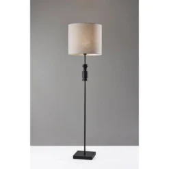 Elton Rubber Wood Floor Lamp Black - Adesso -Interior furniture GUEST 44f77c40 9a02 43ac a550 503b9163c193