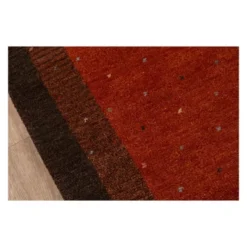 2'x3' Solid Knotted Accent Rug Paprika Red/Black - Momeni -Interior furniture GUEST 47ece4df aa48 4f02 bf9d 10e2fc0dfea4