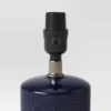 Linen Textured Ceramic Small Lamp Base Dark Blue - Threshold™: Cylindrical, No Assembly Required, UL Listed -Interior furniture GUEST 48e466fe 5399 429e 844c 7802a62dee63