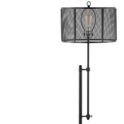 64.5" Noah Modern Industrial Iron Height-Adjustable LED Floor Lamp Black (Includes LED Light Bulb) - JONATHAN Y -Interior furniture GUEST 4942a51f 7637 443f b632 9c23d283abf2