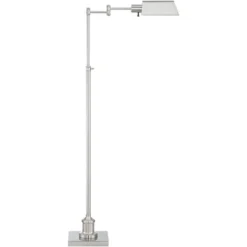 Regency Hill Jenson Traditional Pharmacy Floor Lamp 54" Tall Brushed Nickel Adjustable Swing Arm Metal Shade For Living Room Reading Bedroom -Interior furniture GUEST 4957f65d 6905 4f31 a1ea 9992e857bc20